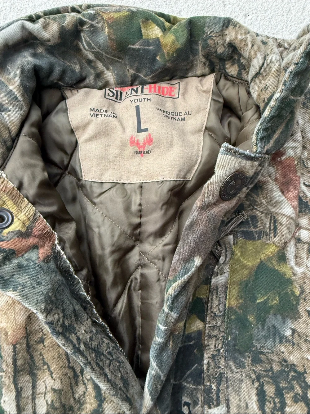 RedHead Silent Hide Insulated Youth Coveralls Size Large